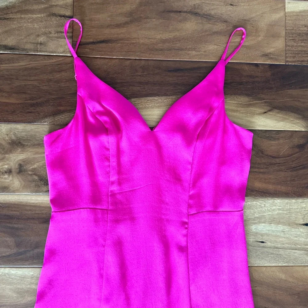Express Fuchsia Pink Midi Slip Dress - Picture 3 of 5
